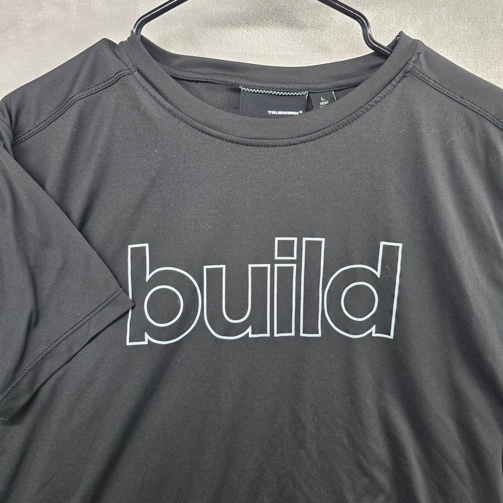 Truewerk Size Large B1 Sun‎ Tee Black Build Graphic Performance Work Shirt